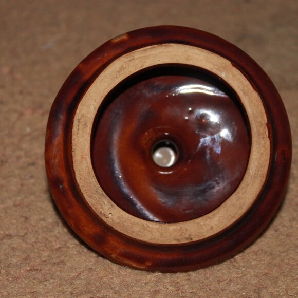 Vintage Brown Stoneware French Onion Soup Crock Bowl with Handle and Lid - Picture 10 of 16